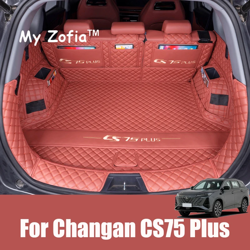 For Changan CS75 Plus Gen III 2025 2026 Car Boot Mat Rear Trunk Liner Cargo Leather Floor Carpet Tray Protector Accessories Mats