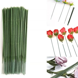 10/20pcs Green flower stem iron wire Valentine' Wedding Celebration bridal bouquet Home vase DIY manual accessory material decor