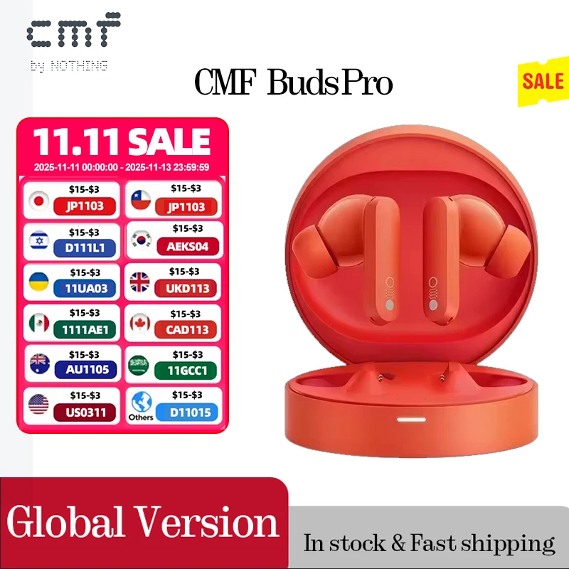 Global Verison CMF من Nothing Buds Pro مع تقنية 45 ديسيبل ANC Ultra Bass تصل إلى 39 ساعة من عمر البطارية سماعة أذن بلوتوث #1