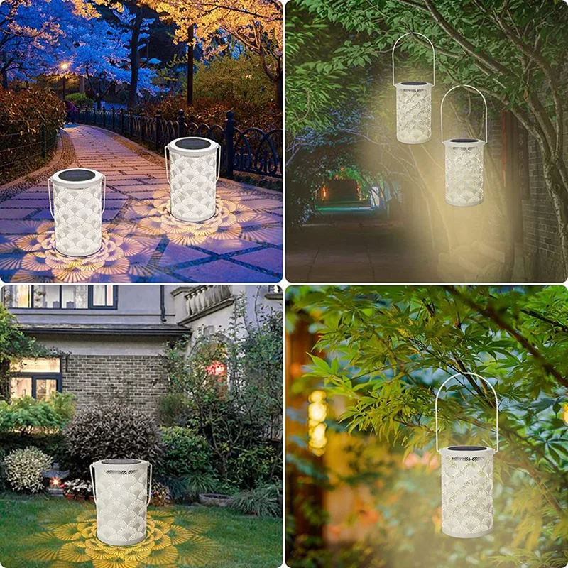 Farol Solar de mesa impermeable, lámpara colgante de jardín, decoración con mango