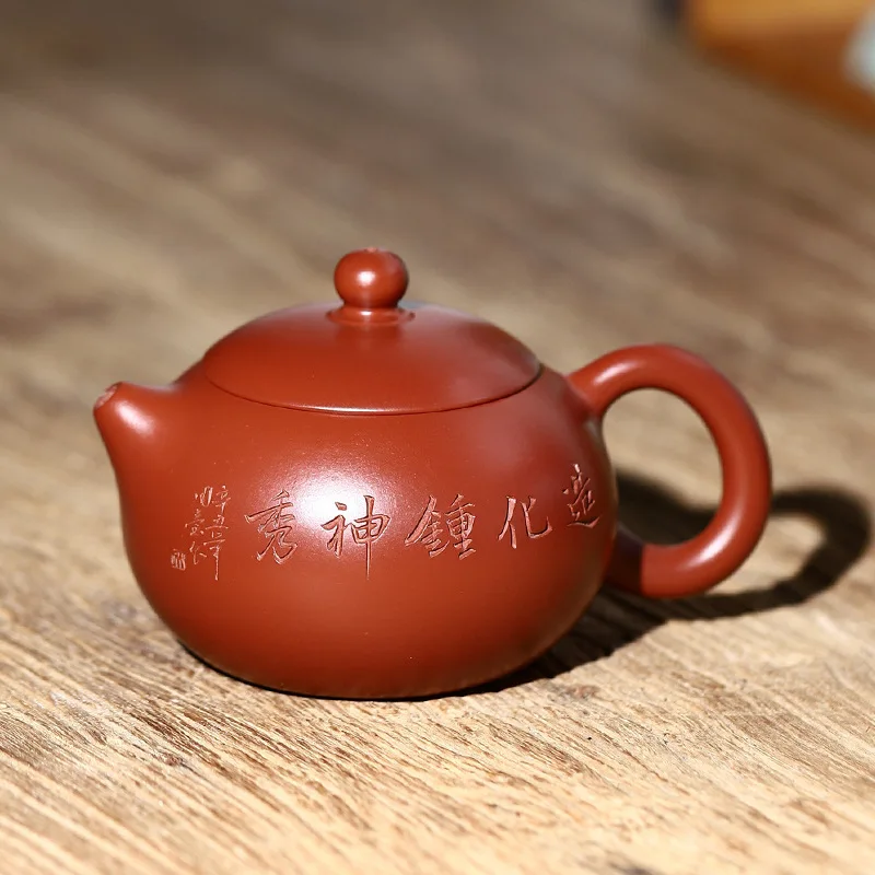 Dropshipping Handmade Inverted Handle Xishi Yixing Original Ore Da Hong Pao Purple Clay Teapot Wholesale Gift High-End Tea