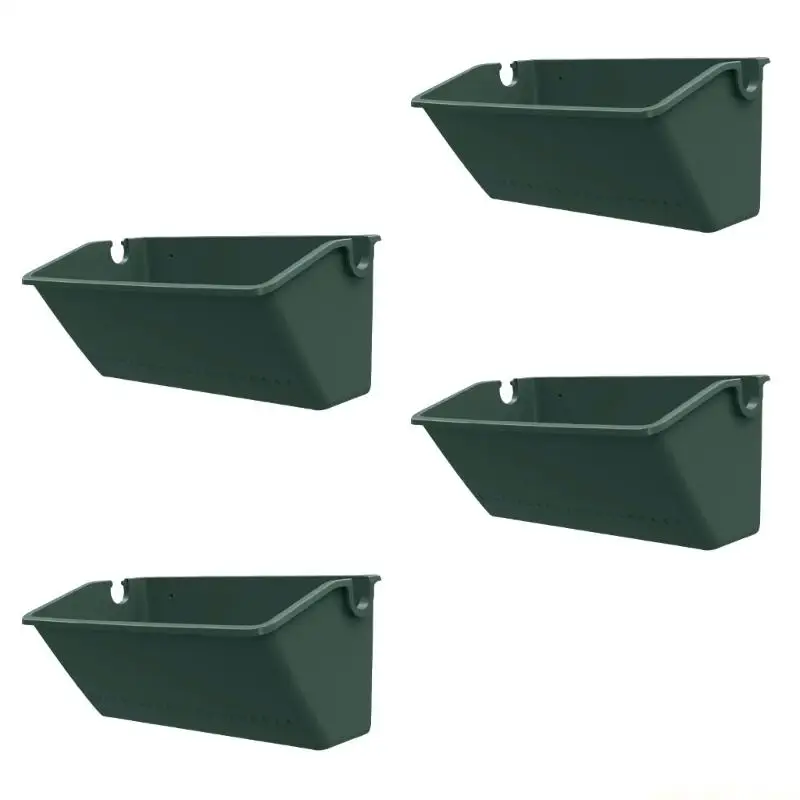 QX2E Set of 4 Wall Planter Holder Decorative Hanging Shelf Indoor Outdoor Use