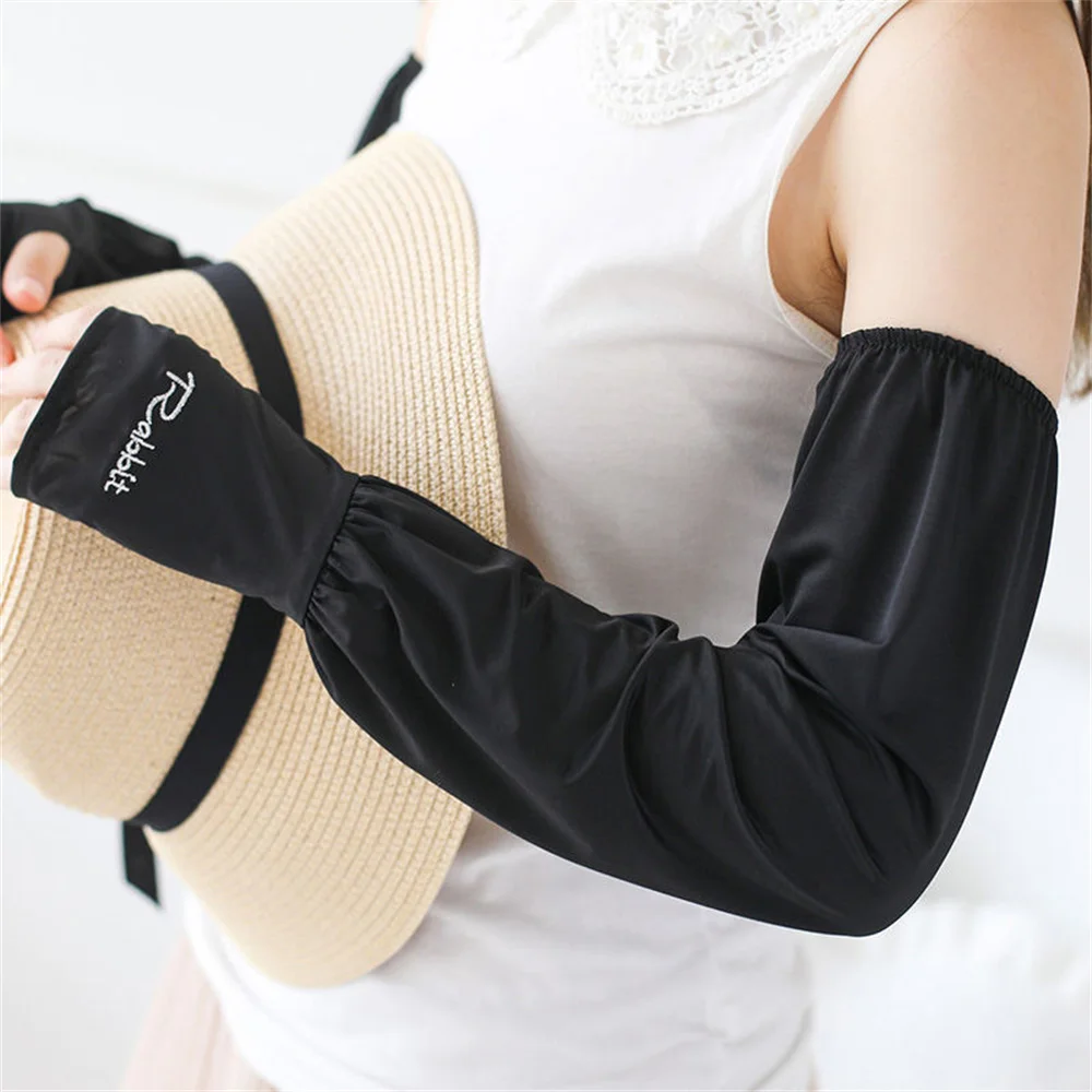 Arm Sleeves Ice Anti-sunburn Sleeve Summer Uv Solar Women's Driving Sun Protection Long Sleeve Anti-UV Cycling Sleeves Loose