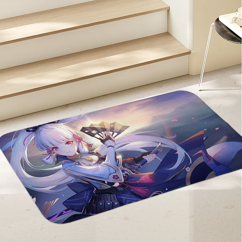 Doormat Entrance Door G-Genshin Impact Custom Sleeping Room Rug Carpet for Bedroom Hallway Entryway Bathroom Mat Home Decoration