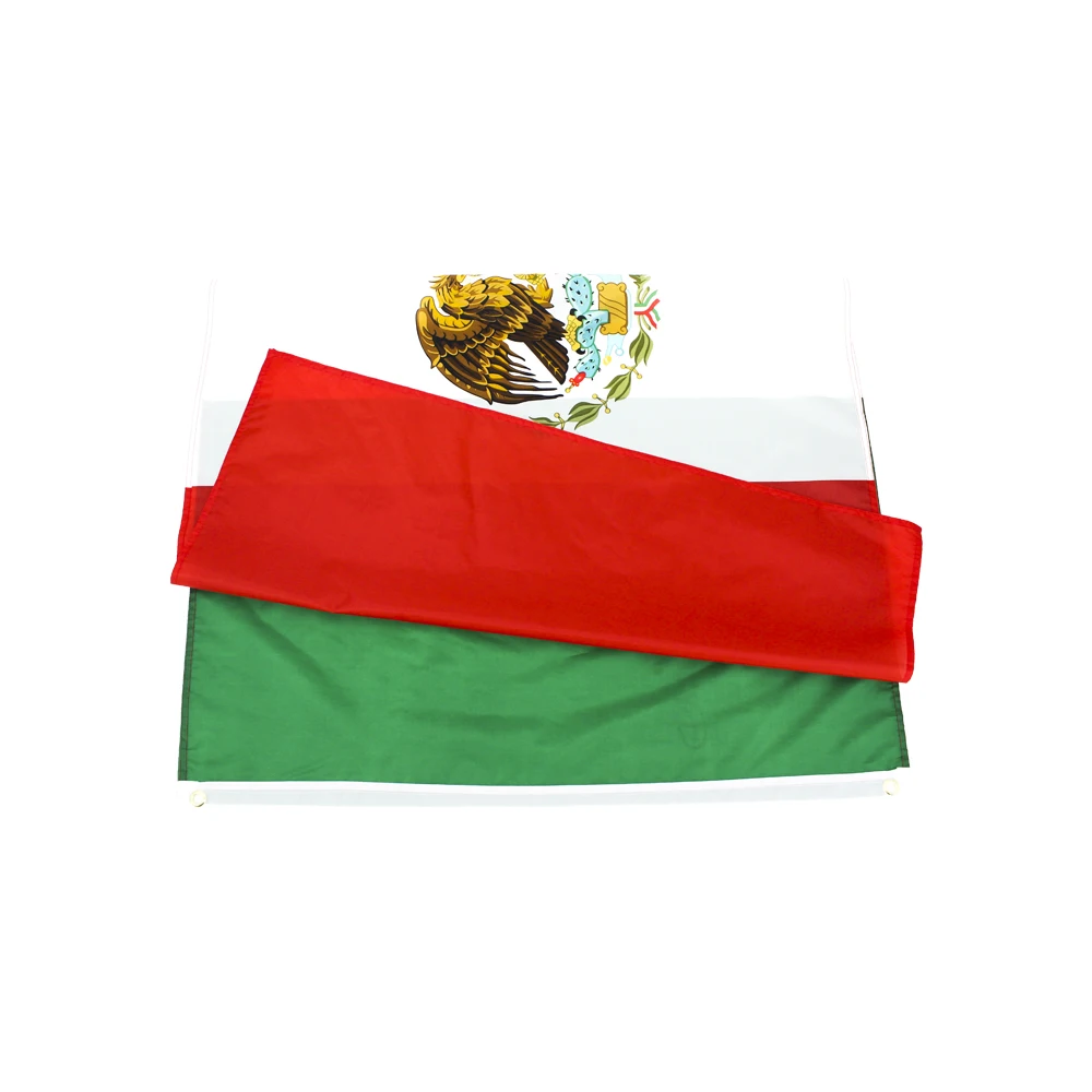 LeaFLAG 90x150cm polyester Mx Mex Mexicanos Mexico National hanging Flag for home decoration