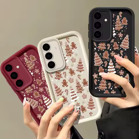 Merry Christmas Trees Case For Samsung Galaxy S25 Edge S24 S23 Ultra S22 Plus A17 A56 A36 A26 A16 A55 A15 A54 S24 S25 FE Cover