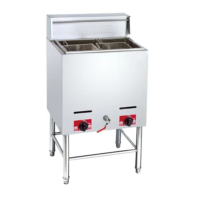 Restaurant Independent Vertical 1 Can 2 Baskets Chicken Food French Fries Fryer Gas Commercial Fryer