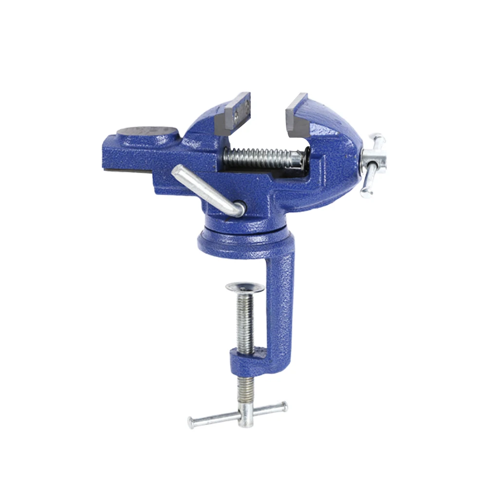 

60 Mm Rotate Clamp-on Bench Vise Mini Rotary Woodworking Vice Household Carving Flat Table