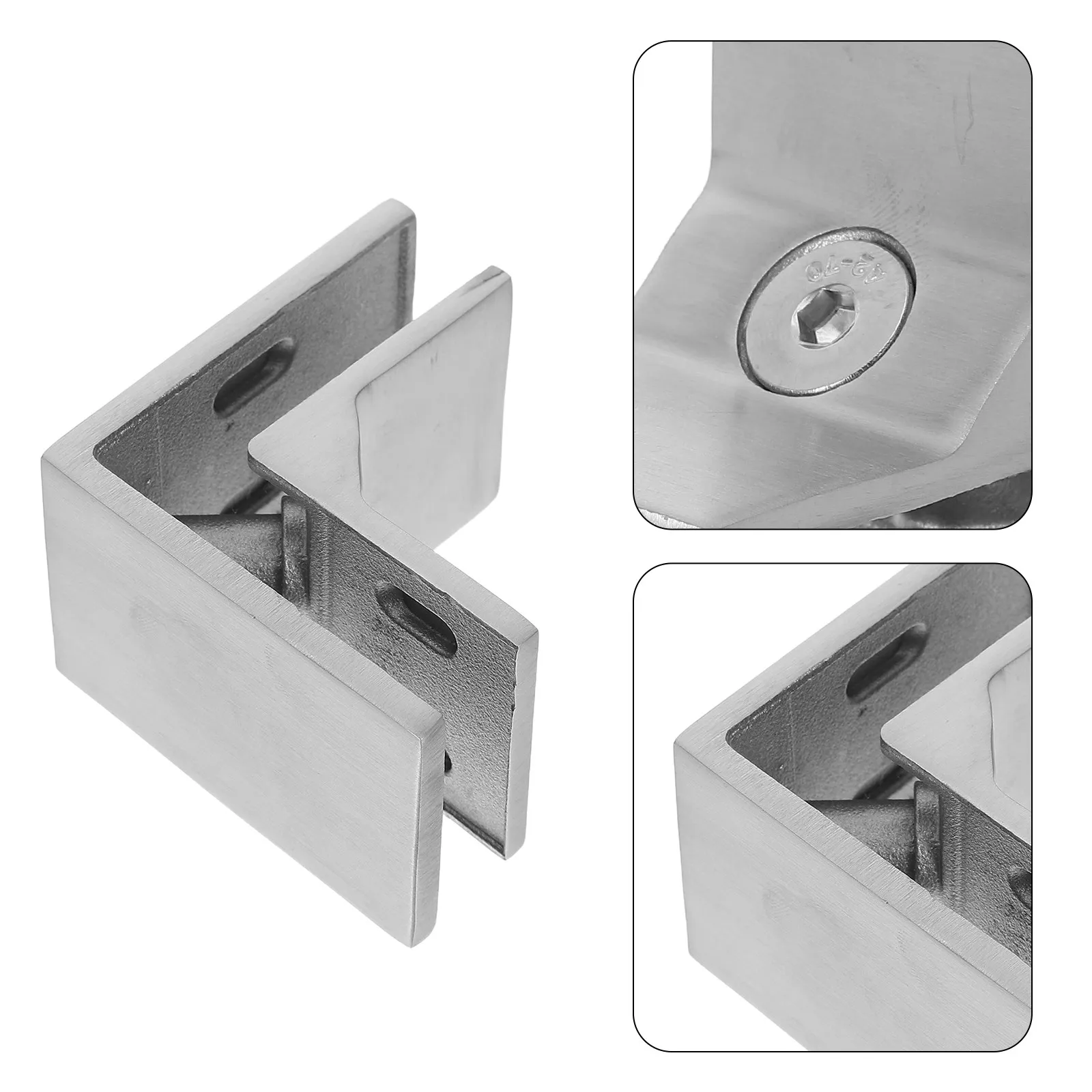 

Stainless Steel Glass Railing Clamp 12Mm Thickened 90 Degree Heavy Duty Bracket for Balustrade Pool Fence Balcony Glass Panel