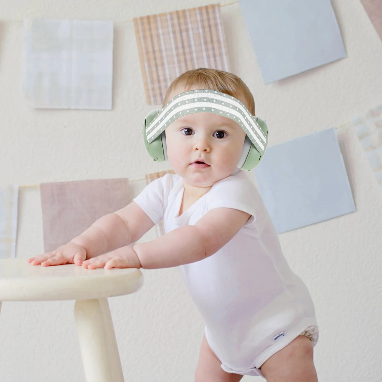 أغطية أذن للحماية من الضوضاء، سماعات أذن قابلة للتعديل وناعمة ومريحة للنوم أثناء السفر #5