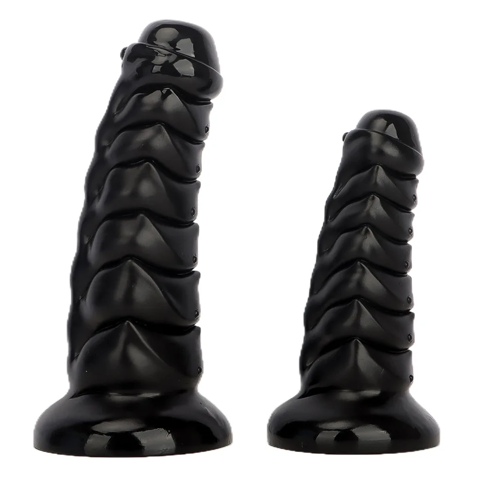 Rubber Ribbed Dildo Black Thread Anal Plugs Anul Butt Plugins Women Analog Man Buttplug Anal Dilator Gode Deeldo Diloes Sex Toys