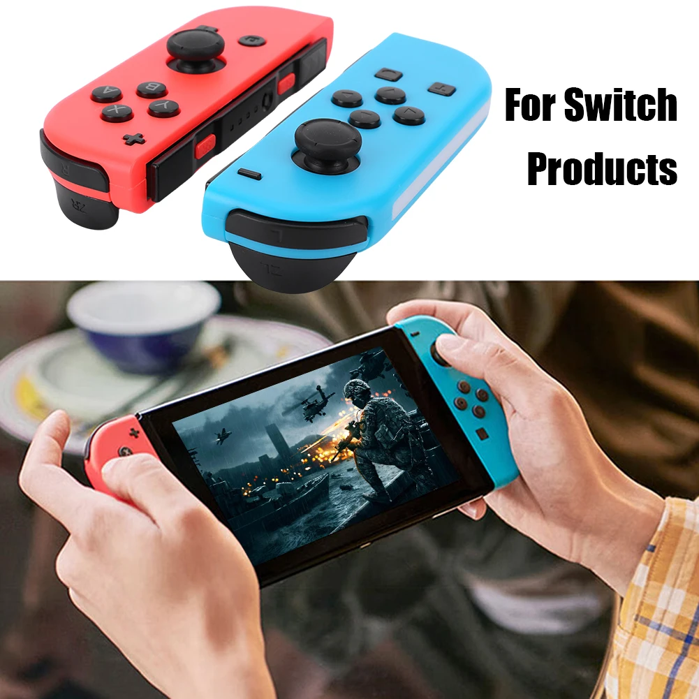 For NS Switch Joy-Con Controller Wireless Controller Left & Right Bluetooth-Compatible Game Controller RGB Light 3D Joystick