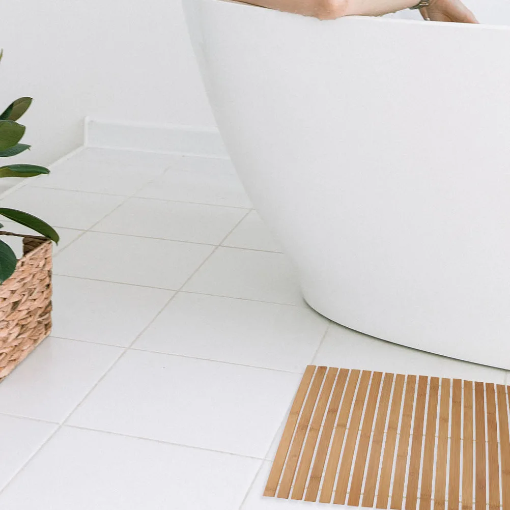 

Anti-Skid Bamboo Style Floor Mat For Bathroom Non-Slip Ground Cushion Bamboo Shower Mat Foot Pad