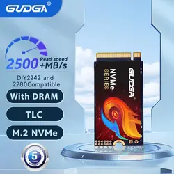 GUDGA-Unidade Interna de Estado Sólido para Laptop, Desktop Game, SSD NVME com DRAM, Dissipador PCIe3.0, 28GB, 256GB, 512GB, M.2, 2280, 2242