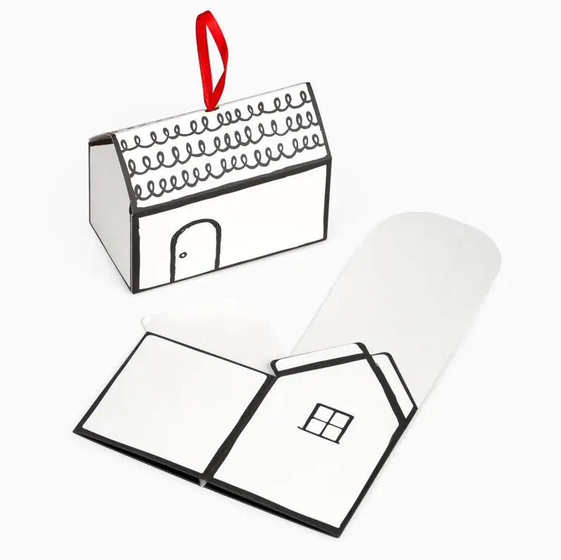 

1000pcs Small House Paper Packing box nougat cookies candy box wedding favors gift boxes ni658