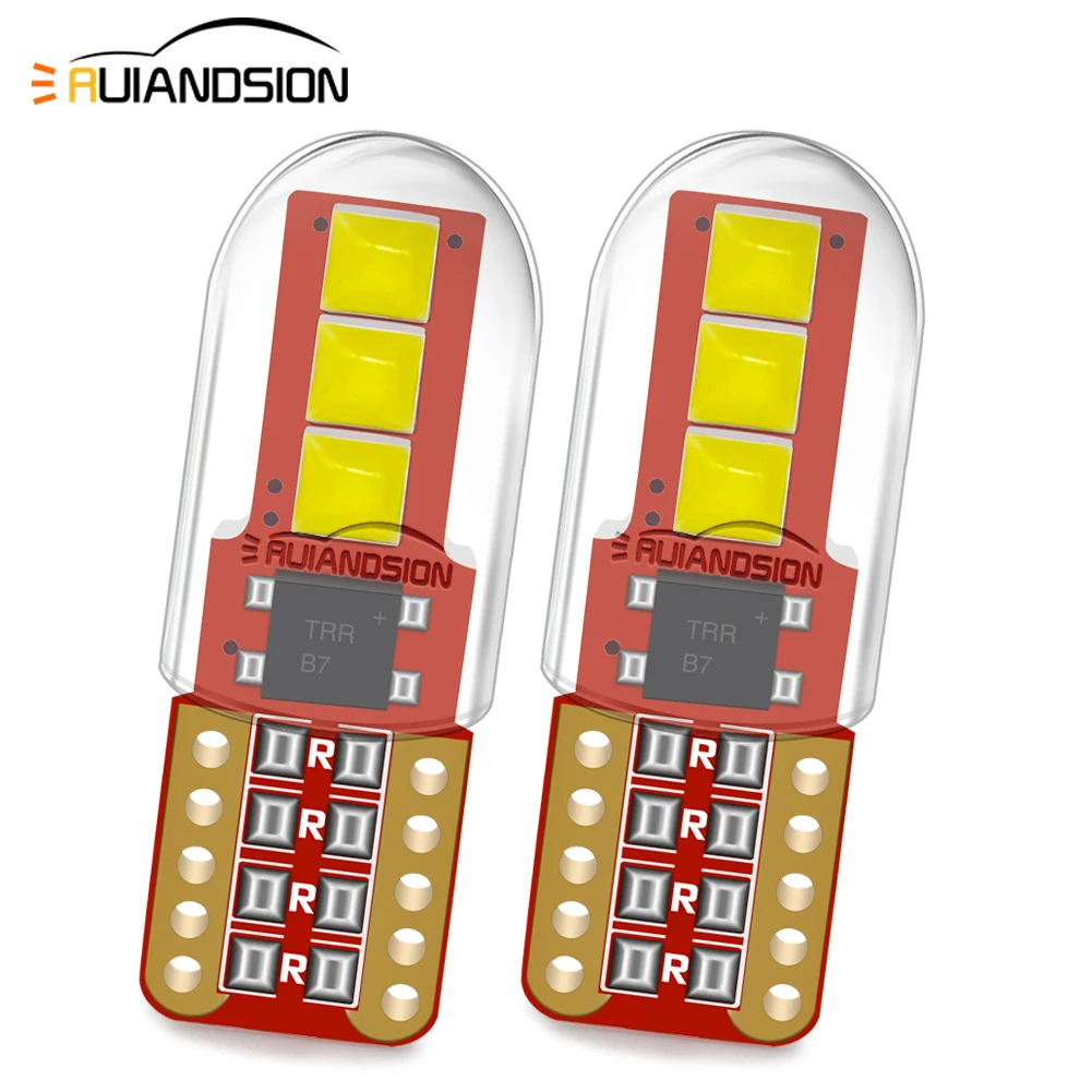 

Ruiandsion 2x W5W T10 Canbus LED Parking Position Lamp Bulbs For Car Interior Light Bulb Map Dome Reading Lights Multi Color 12V
