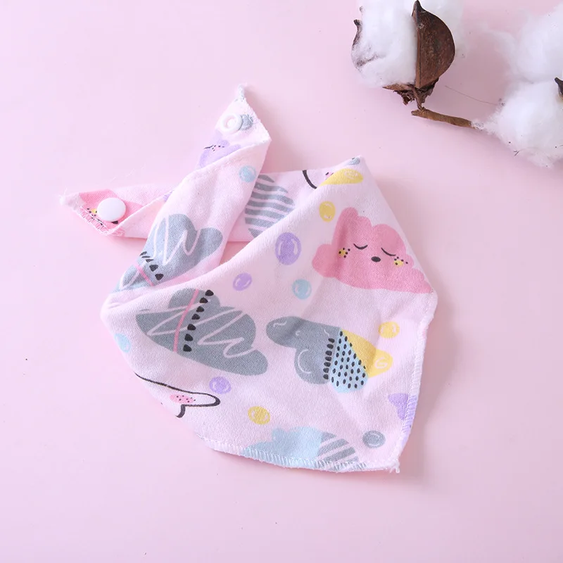 Baby Saliva Towel Combed Cotton Baby Double Triangle Scarf Newborn Bib Boy Girl Spring Summer Scarf