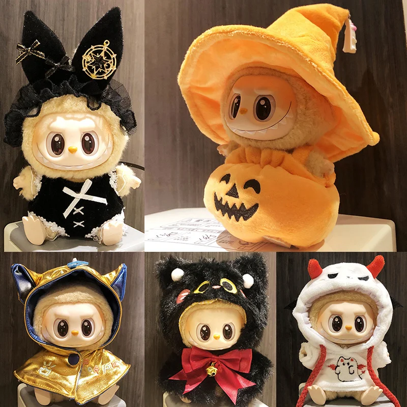 

For Labubu Clothes Macaroon Sitting Party Labubu Doll Vinyl Accessories Ghost Halloween Series Little South Guawa Clothes