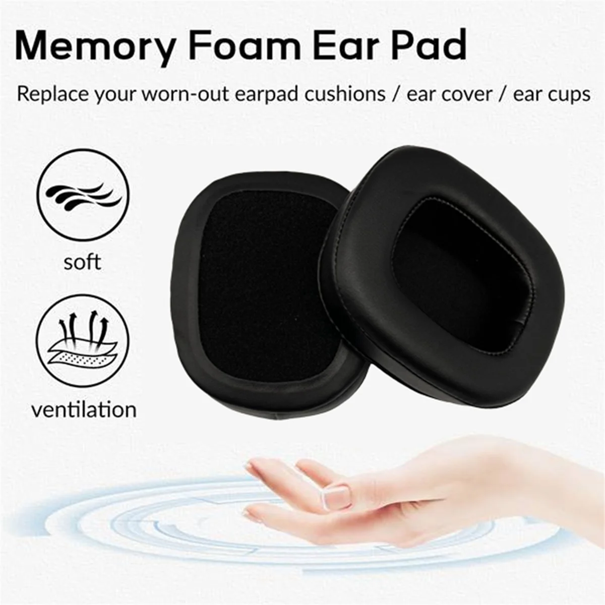 AB01 1 пара губчатых амбушюр, сменные подушечки для гарнитуры G5 G50 G35 G3 G5 PLUS, черный