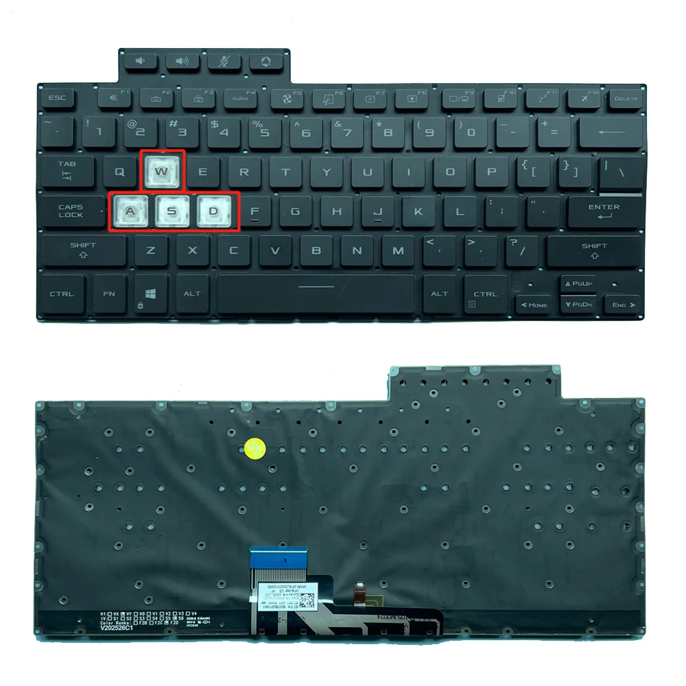 New Russian US Keyboard For Asus TUF Dash F15 FA516 FX516 FX516PR FX516P FX516PM FX516PE With Backlit RU V202526CS1