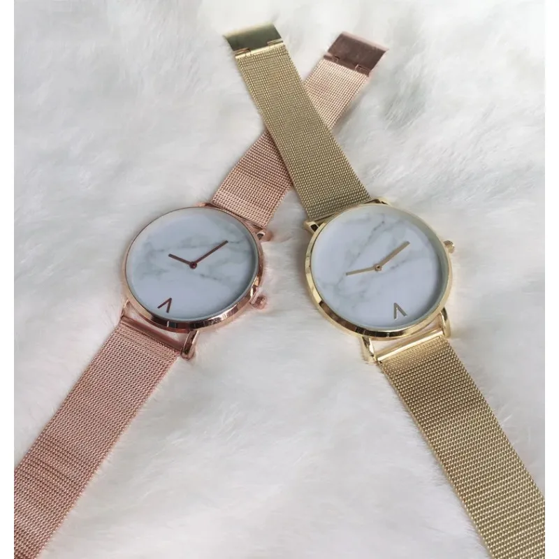 Reloj de cuarzo con correa de malla y cinta de acero para mujer, relojes de pulsera de cuarzo a la moda, reloj versátil femenino, regalos