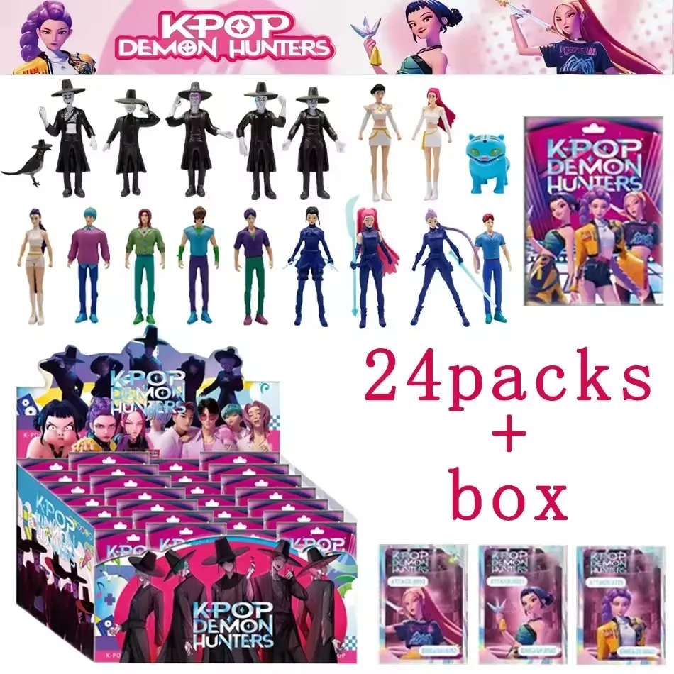 Anime Kpop Demon Hunters caja ciega Demon Hunters Rumi Mira Zoey Tigre juguete decoración de escritorio estatuas ornamento chico regalos de navidad