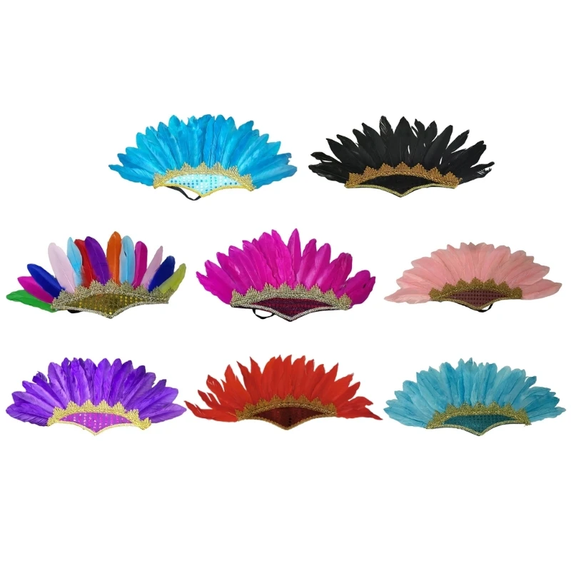 652F Carnivals Party Celebration Headband for MardiGras Holiday Party Supply Hairband RolePlay Stage Headwear