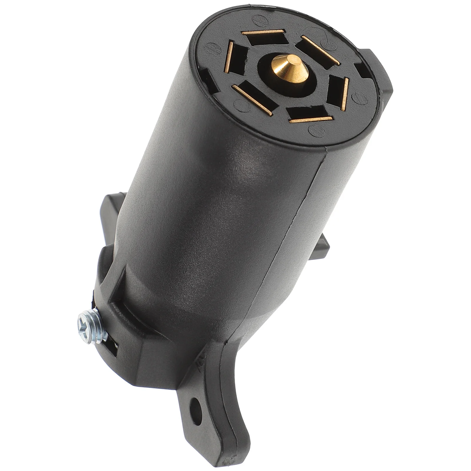 Pin plug adaptador rv carro barco reboque luz conector cablagem preto 7 vias reboque plug conector elétrico