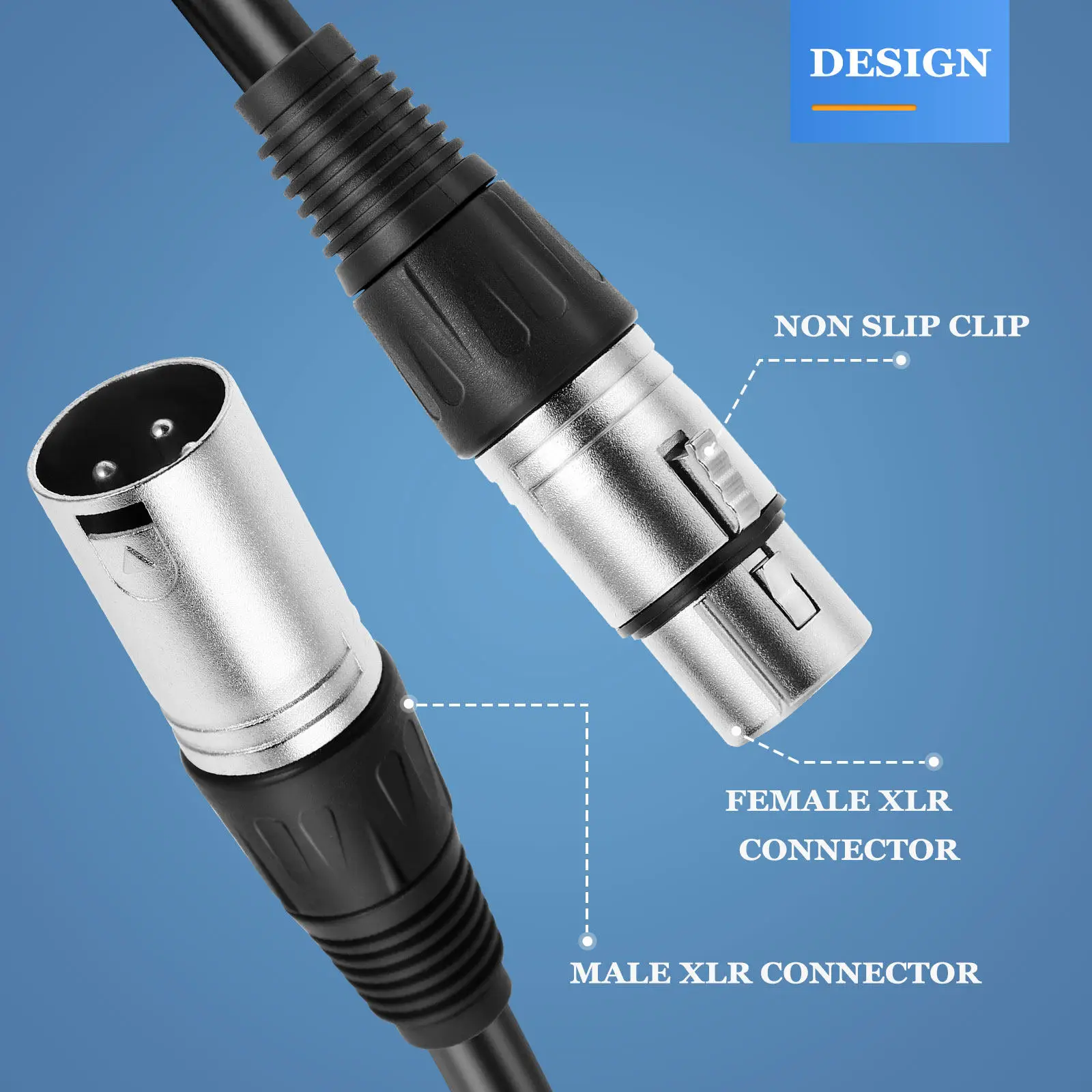 

1Set Xlr 3 Pin Connector Zinc Alloy Male Female Solder Type Mic Cable Plug Microphone Audio Socket Connector for Recording