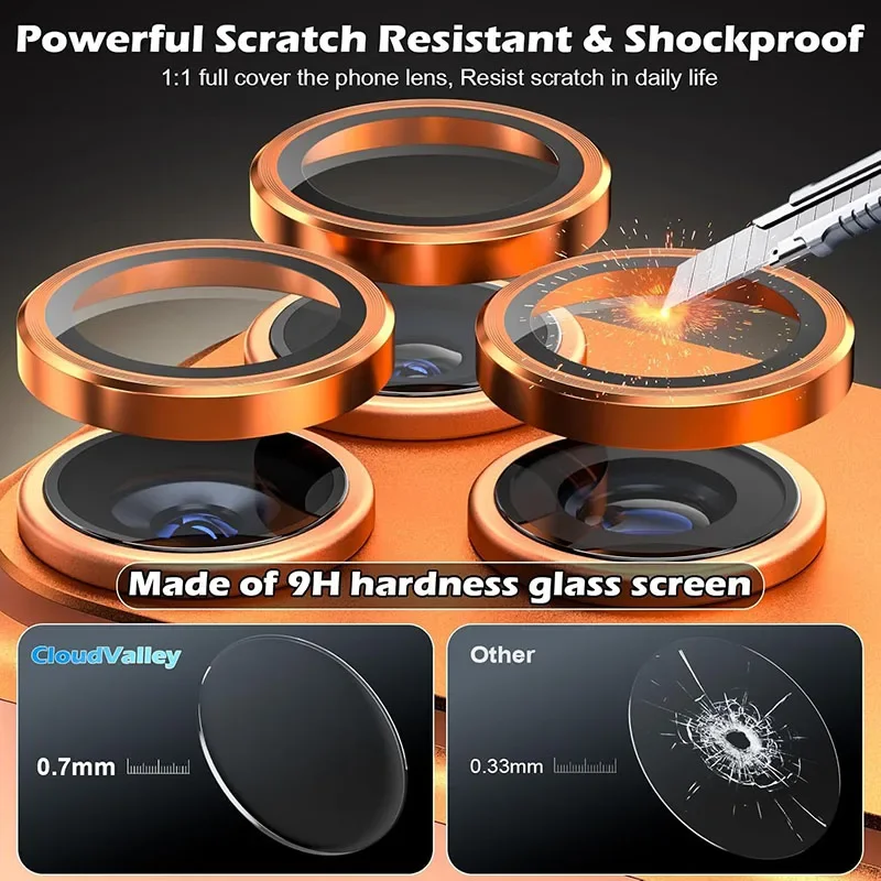 سبائك الألومنيوم معدن كاميرا حامي حلقة فيلم آيفون 17 الهواء 17 برو ماكس 17 زائد عدسة الكاميرا الخلفية غطاء وقائي #3