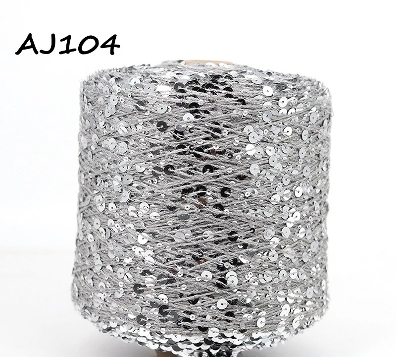 50G Golden Sequin Yarn for Knitting Craft Projects