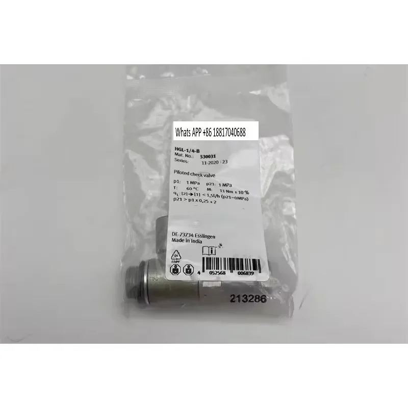 1PC for Pilot Check Valve HGL-1/4 3/8 1/2-B 530031 530032 530033