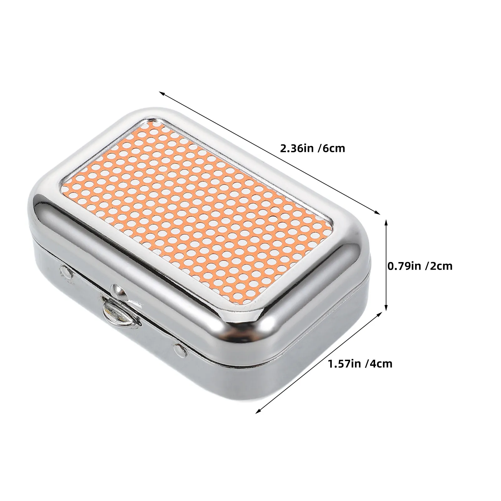 2 PCS Hiking Stainless Steel Ashtray Camping Windproof Fishing Pocket Mini Beach Car