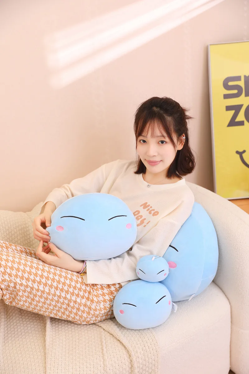 Two-Dimensional Slime Pillow about Me Being Reincarnated as the Cute King Rimuru, a Game and Anime Merchandise Plush Toy