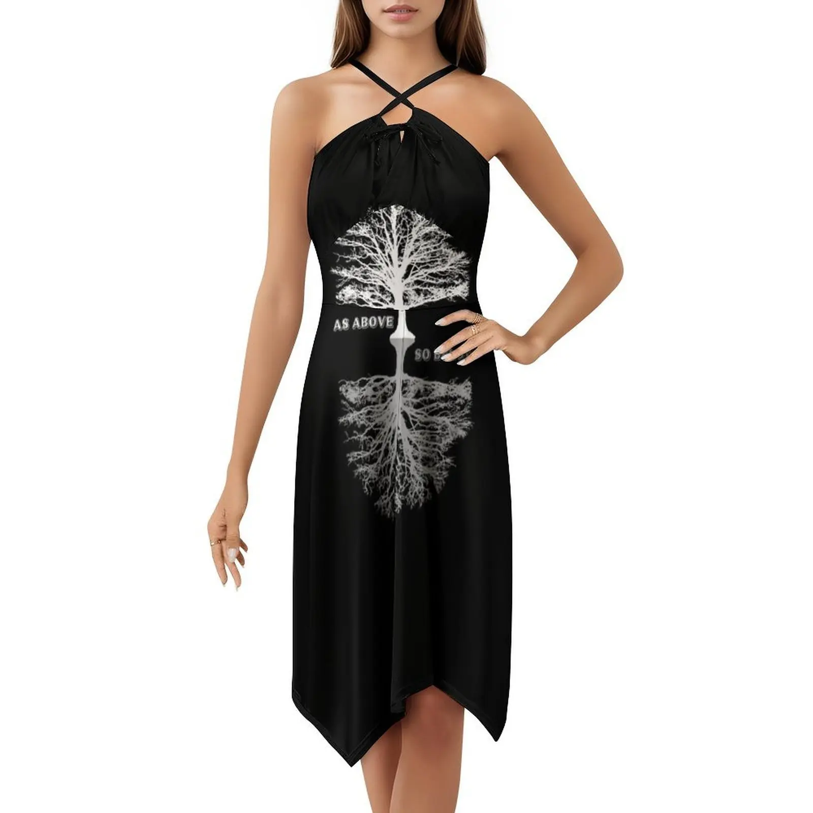 Como acima da árvore camiseta design legal camiseta estilo coreano vestido casual para mulheres simples diário escritório senhora vestidos acima abaixo