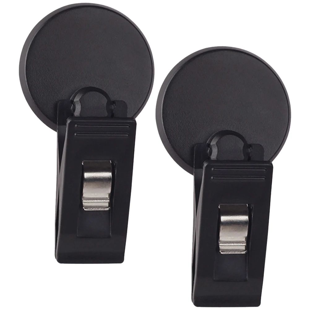 

2pcs Car Parking Ticket Holder Adhesive Mount Clip For Receipts Cards Transponder Storage Compact Tool-Free Installation