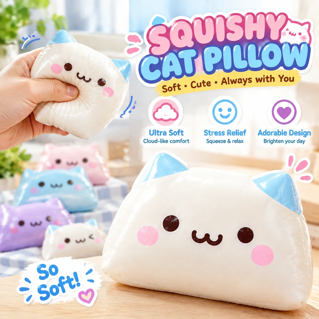 New Hot Cross Border Simulation Pillow Building Blocks Squishy Handmade Pinch Ball Sound Self Rebound Stress Relief Fidget Toy