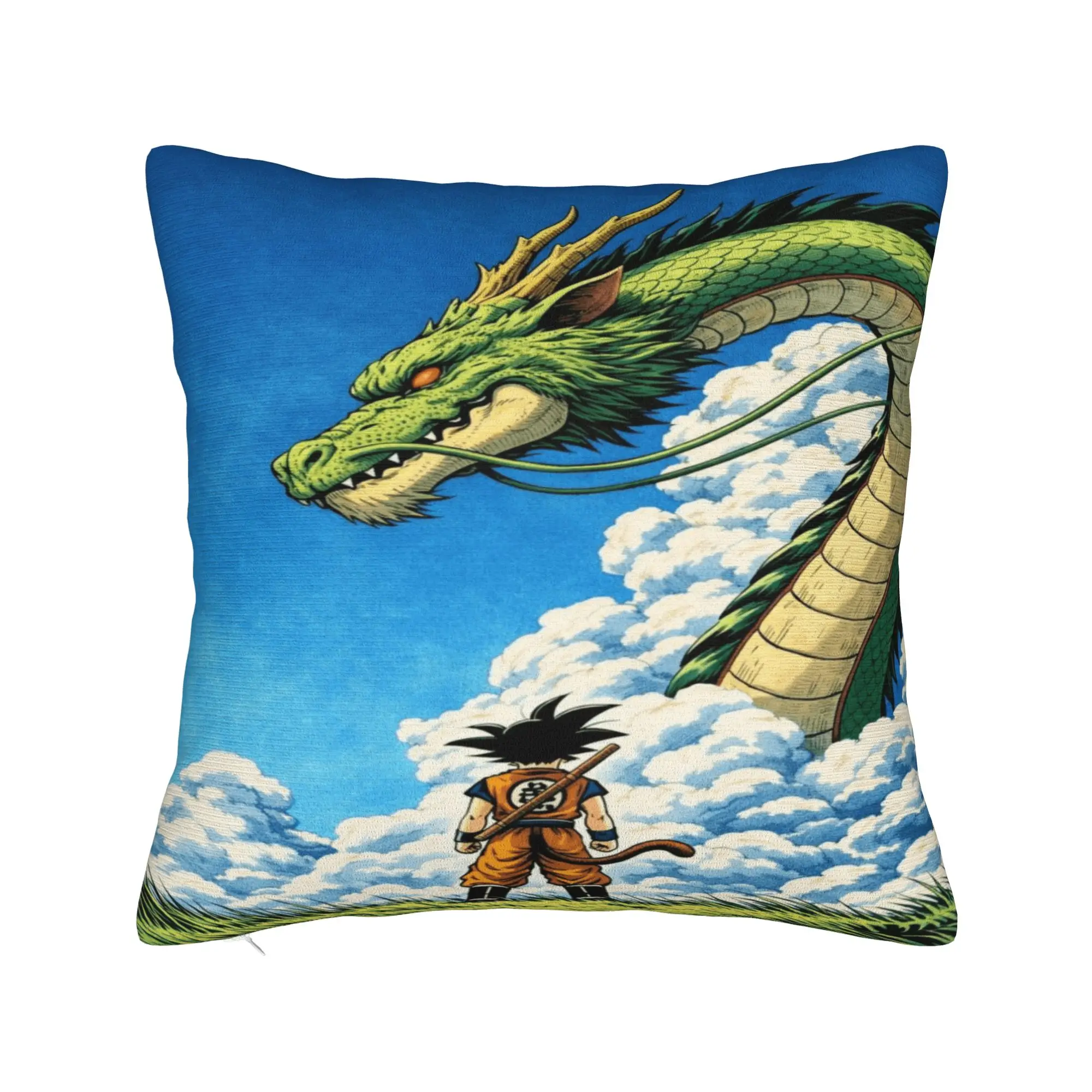 D-Dragon Anime Pillow Case  Soft Pillow Cover Retro Trendy Pillowcases For Sofa Home Decoration