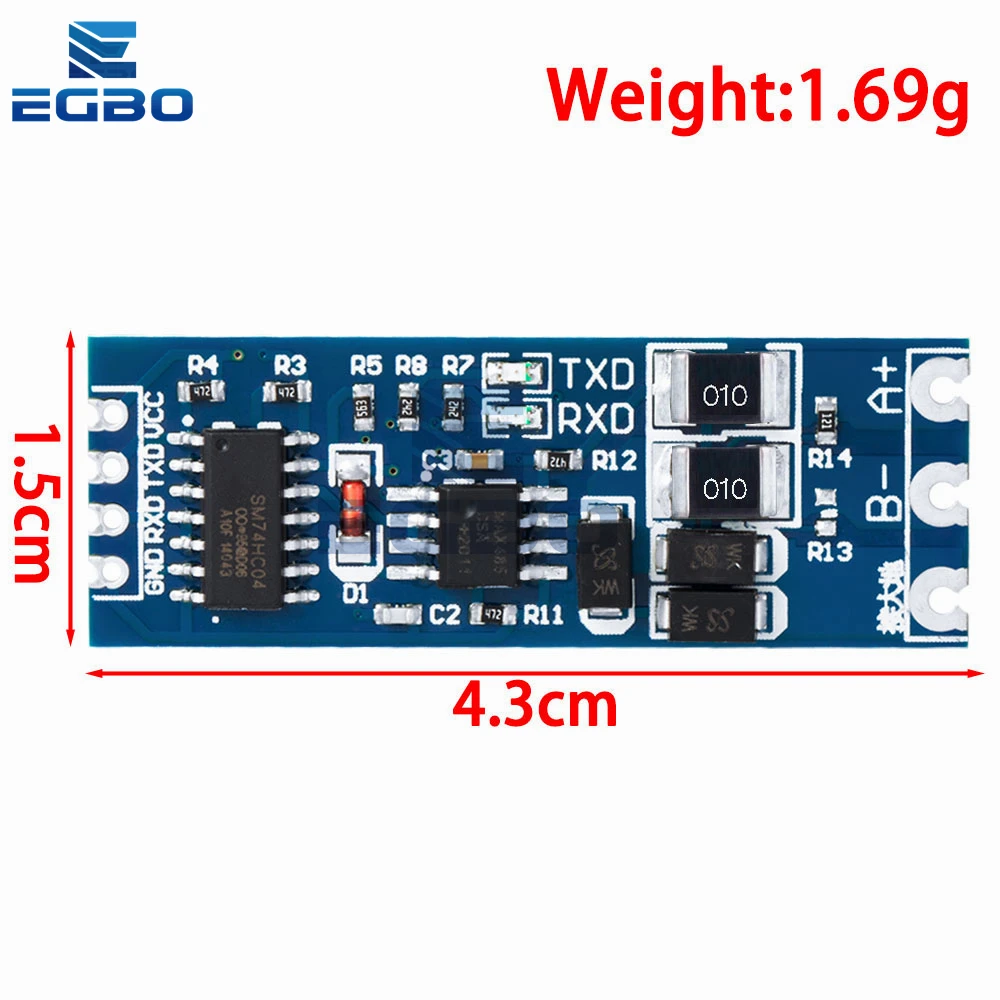 TTL 턴 투 RS485 모듈 485-직렬 UART 레벨 상호 변환 하드웨어, 자동 흐름 제어 전원 공급 장치 모듈, 1 ~ 10 개