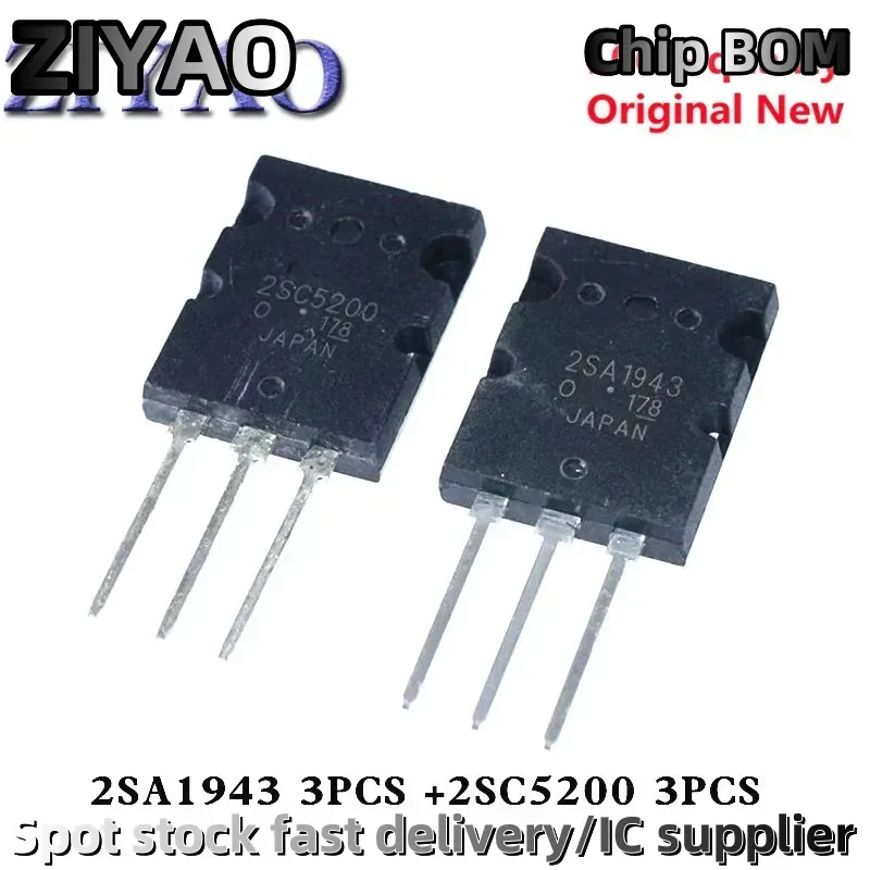 1943 5200 2SA1943 3PCS +2SC5200 3PCS TO-264