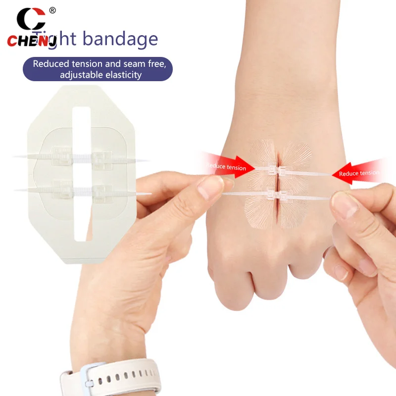 Zipper Tie Wound Closure Patch Zipper Band-Aid Wound Fast Suture Outdoor Portable Hemostatic Patch First Aid Tool