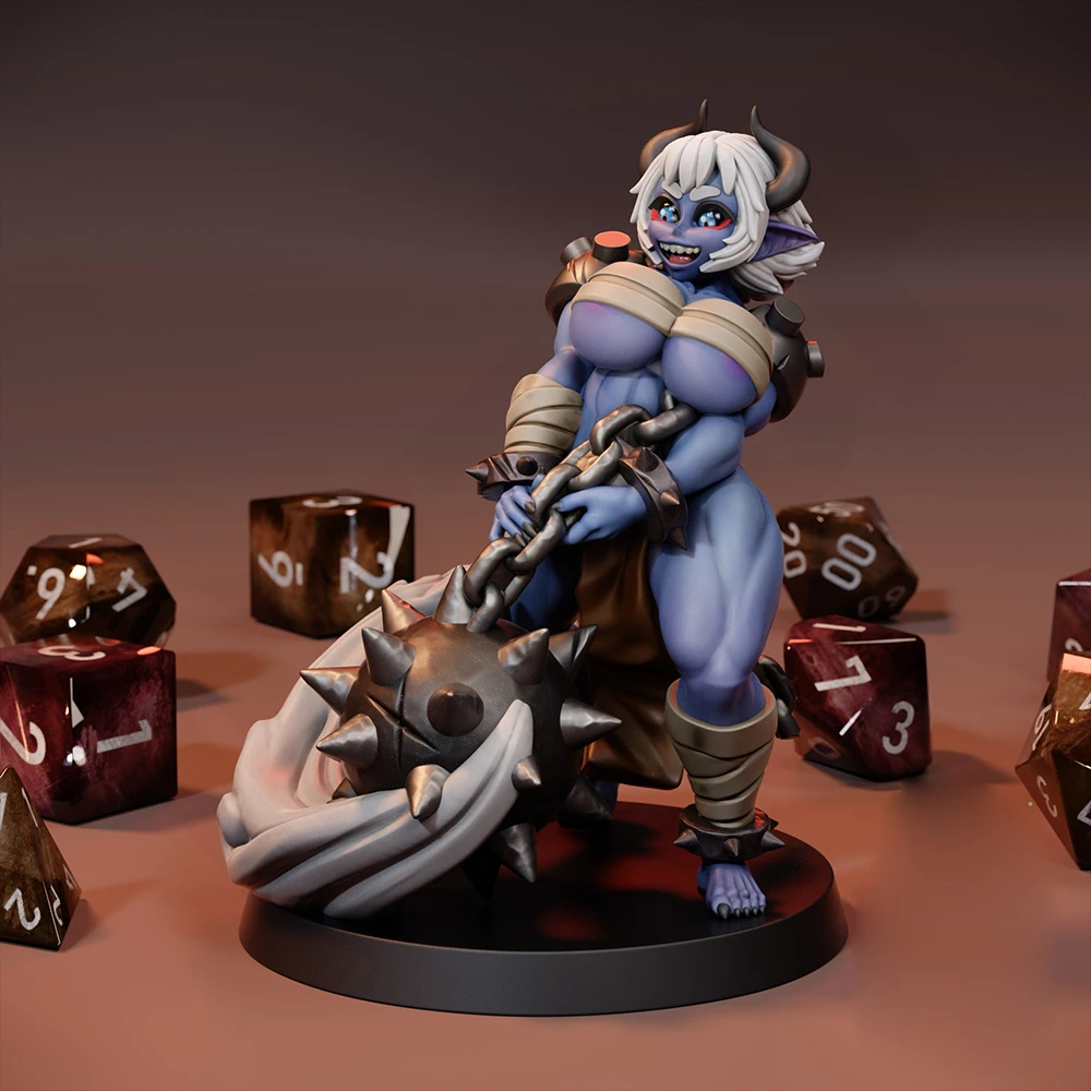 

Tornado Attack Oni NSFW 1/24 Scale Resin Figure Model Kit Rabbit Unassembled Unpainted Doll 3D Printing DIY Statue Crafts Toy