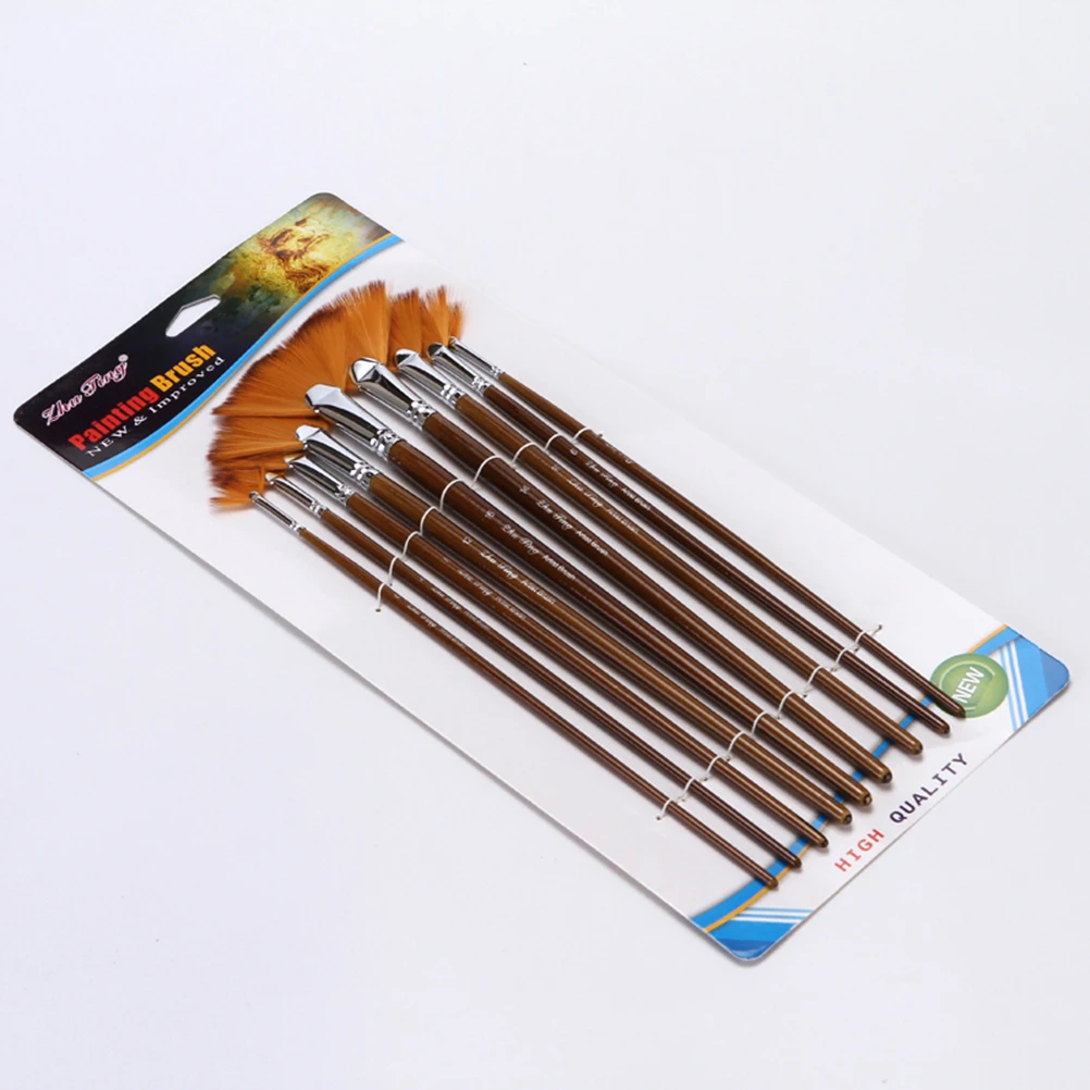 

9Pcs Nylon Set for Acrylic Oil Watercolor Gouache Beginners to Professional Artists