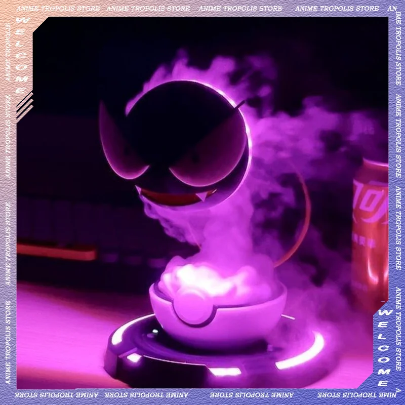 2.0Pokemon Humidifier Gengar Figurine Night Light Air Purifier Ambient Lighting Led Lamp Computer Atomizer Room Decorate Gift