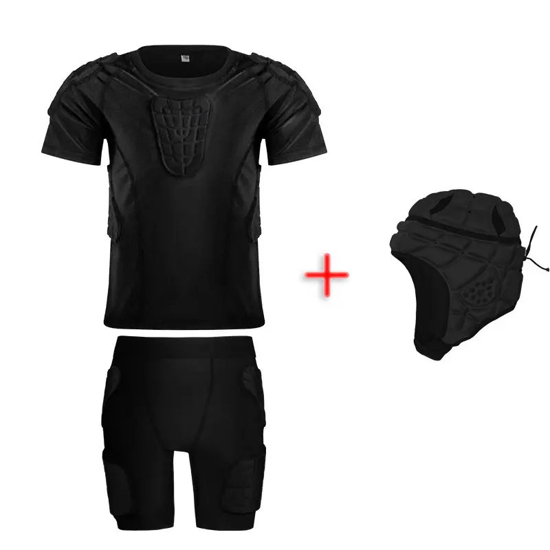 Young Boy Compression Shirt Shorts Pants Goalkeeper Armor Bodyshield Protective Gear Guard Pad Snowboard Ski Skiing Skating  Kid