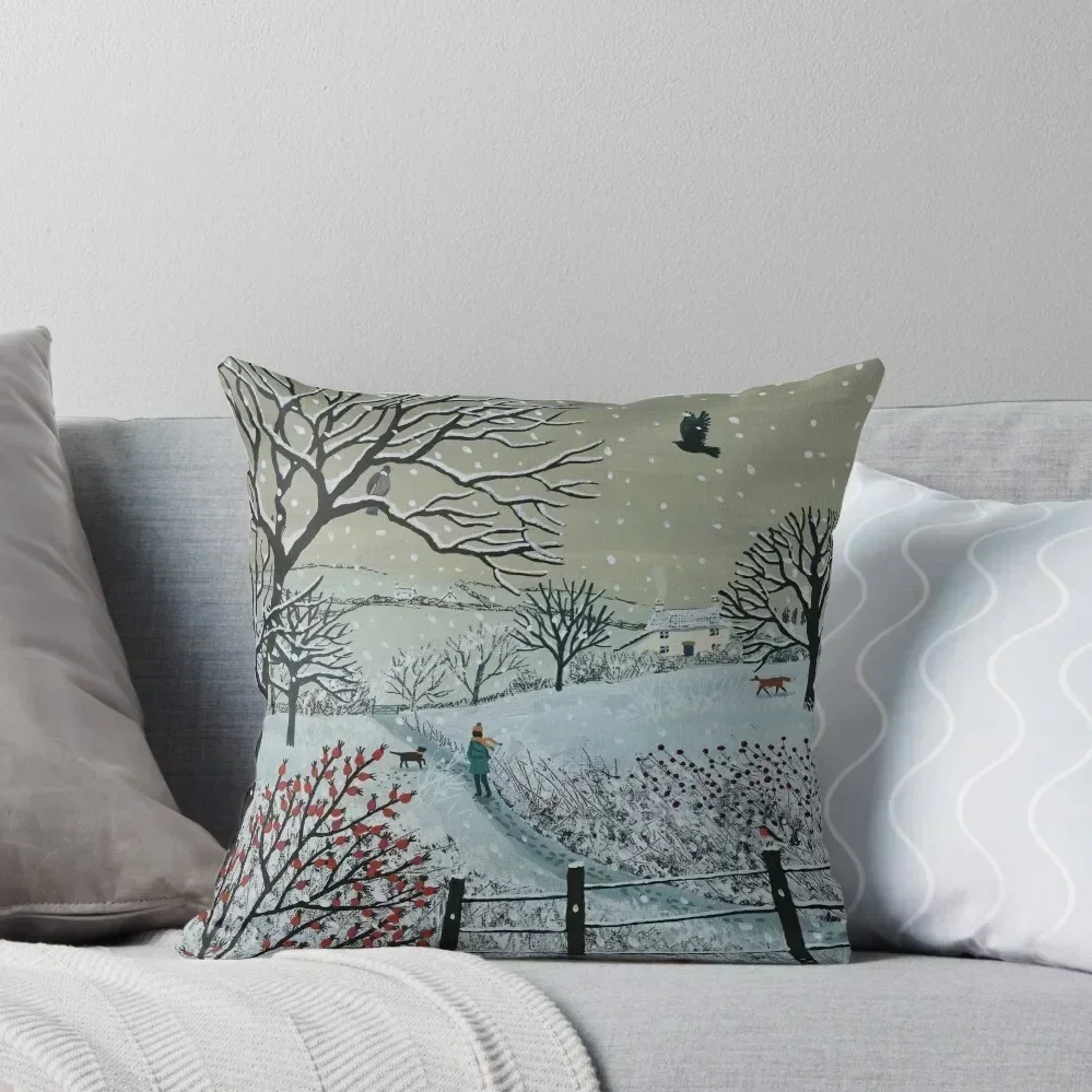 

A Snowy Walk Throw Pillow Sofa Cushion Cover Decorative Cushion Christmas Covers For Cushions Decorative Cushions pillow