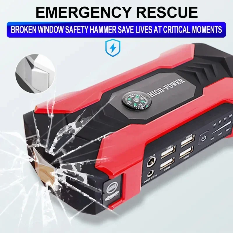 Dispositivo do arranque do salto do carro, banco portátil do poder, carregador de bateria automotivo, dispositivo bonde, 28000mAh, 12V