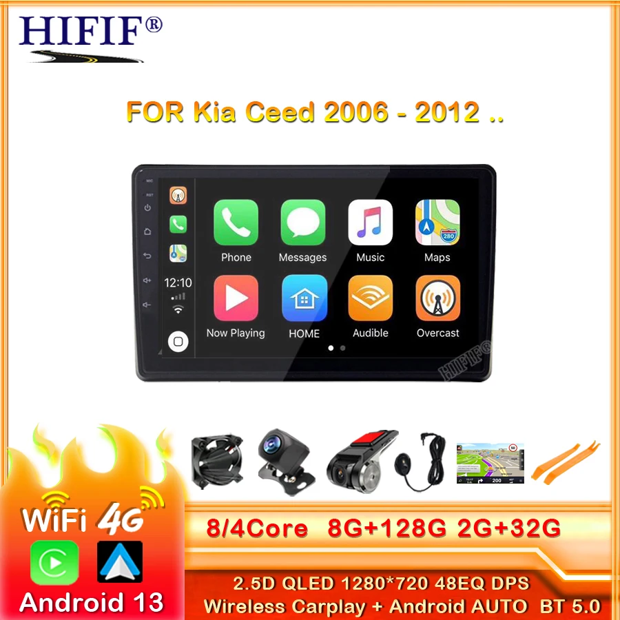 

for Kia Ceed ED 2006-2009 Car Radio Stereo IPS Screen Autoradio 2din Multimedia Player Navigation Android Auto Carplay