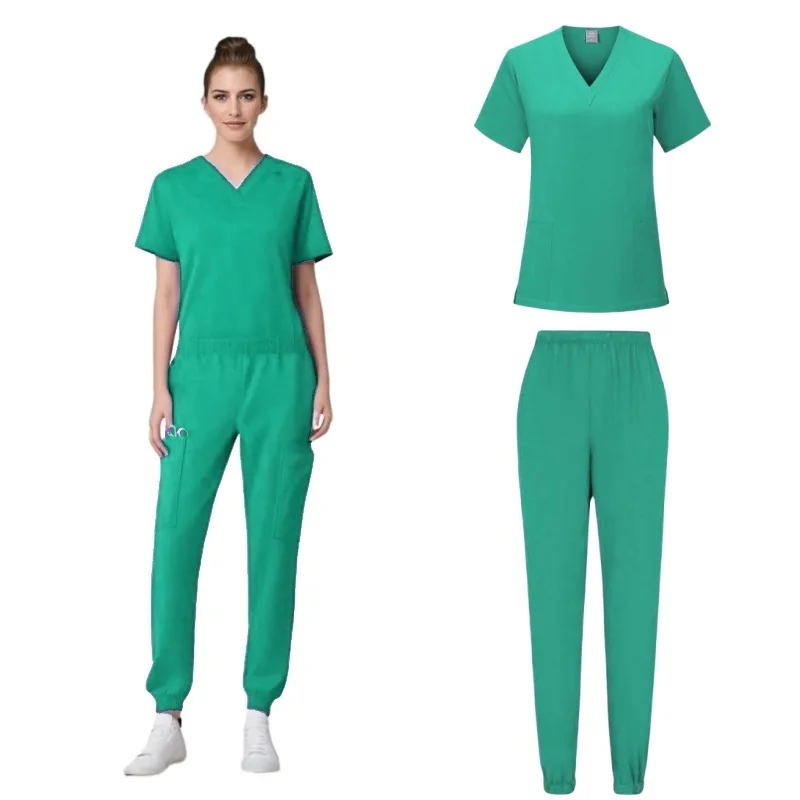 Supplies Colorful Elastic Yoga Waistband Women Scrub Set Uniforms Medical Scrubs Hospital Accessories Nurse Suit