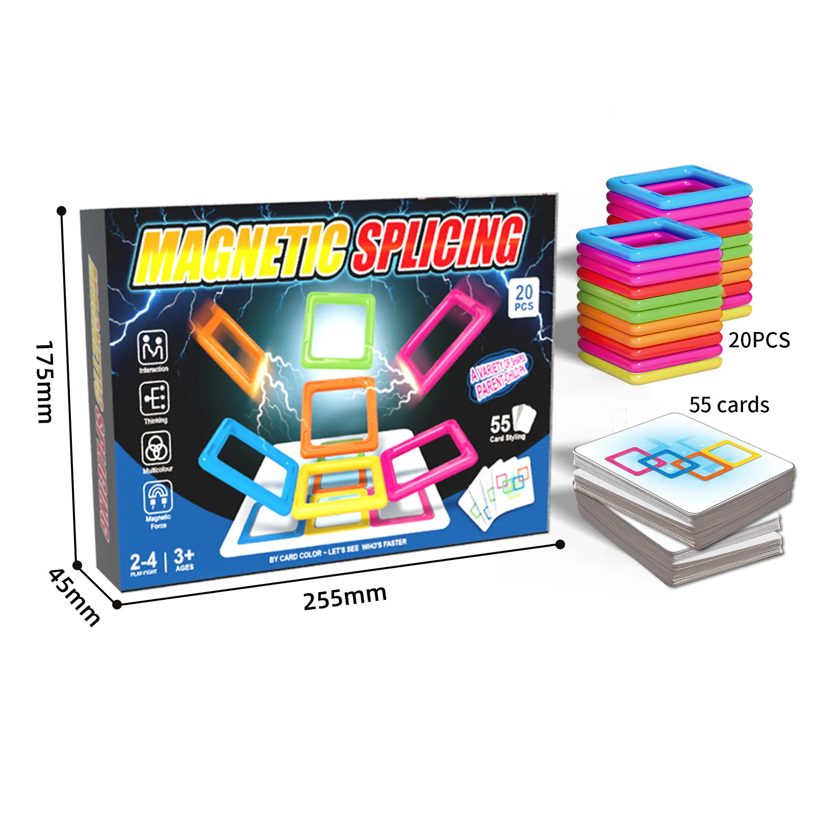 أحجية ألغاز مغناطيسية وألعاب مشهد متعددة الاستخدامات، وهدايا رياض الأطفال، ومكعبات بناء تجميع مغناطيسية مغناطيسية